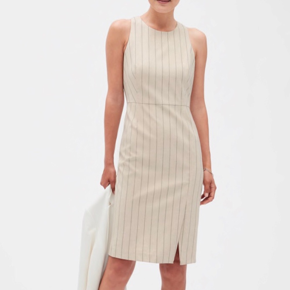 Pinstripe Sheath Dress